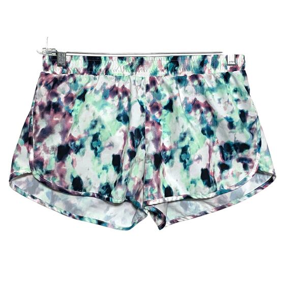 Old Navy Active Shorts Go Dry Semi Fitted Watercolor Womens M Athleisure Sporty - Picture 1 of 9